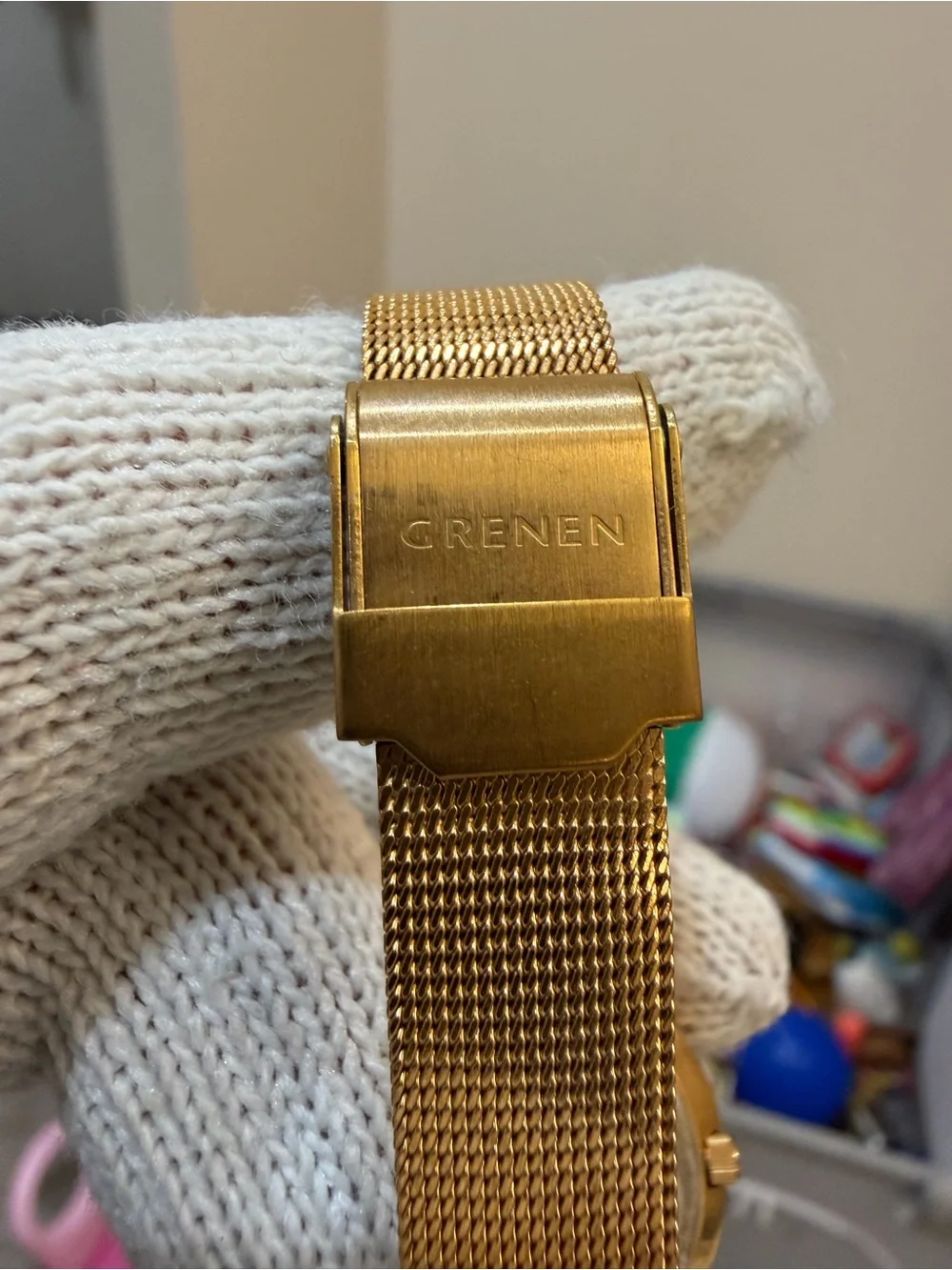 Grenen Denmark by Skagen Women’s Watch M-23SRRW Rose Gold Mesh Pearl NWOB